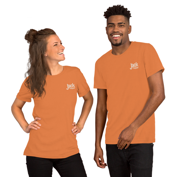 Jack the Hopper - Unisex t-shirt (white logo)