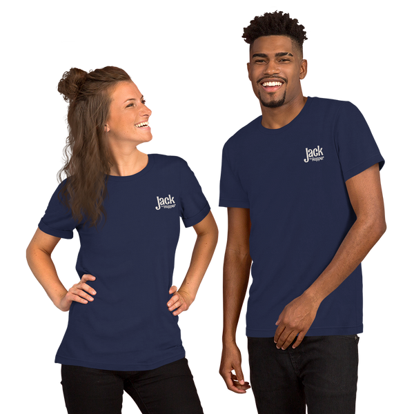 Jack the Hopper - Unisex t-shirt (white logo)
