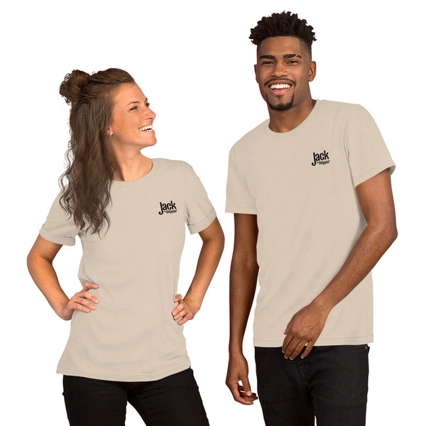 Jack the Hopper - Unisex t-shirt (black logo)