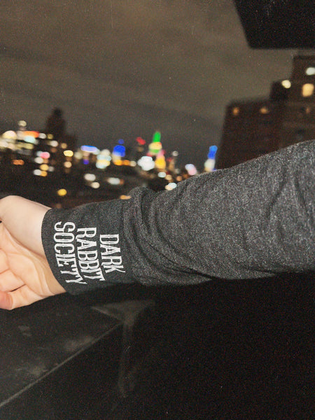 DRS Unisex Jersey Long Sleeve Hoodie (Charcoal Black)