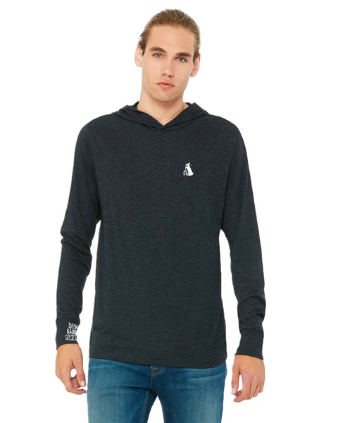 DRS Unisex Jersey Long Sleeve Hoodie (Charcoal Black)