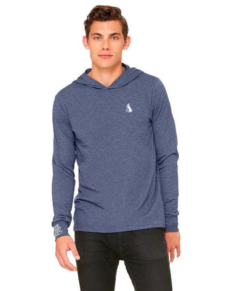 DRS Unisex Jersey Long Sleeve Hoodie (Navy)