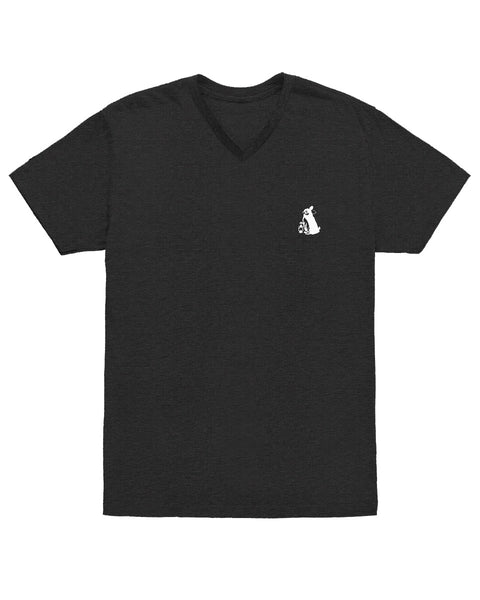 Dark Rabbit Society Unisex V-Neck (Dark Gray)