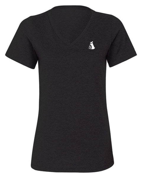Dark Rabbit Society Women's V-Neck (Dark Gray)