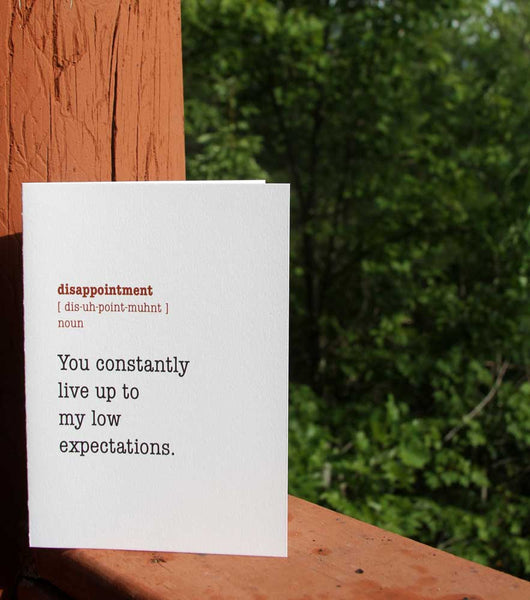 Low expectations