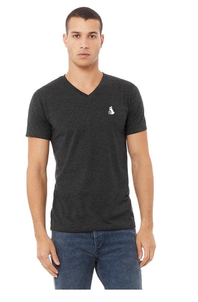 Dark Rabbit Society Unisex V-Neck (Dark Gray)